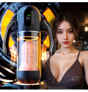 MizzZee - Futura Rotating Sucking Voice Masturbator Cup (Chargeable - Black)